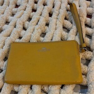 Coach Mustard Yellow Wristlet